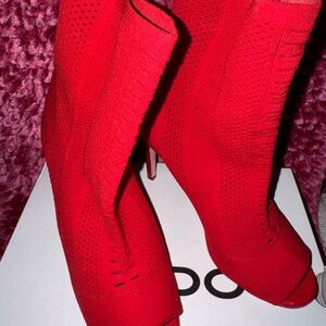 Aldo Red Ankle Boots